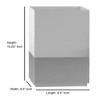 Pure Ceramic Bathroom Wastebasket - Nu Steel: Resin Construction, 6L Capacity, Solid Pattern, 11" Height - image 2 of 4