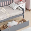 Twin Size Pine Wood Daybed with 2 Storage Drawers & 10-Slat Support, Space-Saving Sofa Bed for Kids, Guests or Small Spaces - ModernLuxe - 4 of 4