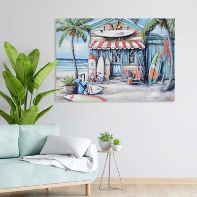 KTMBDW Wall Art for Living Room, Canvas Painting Artwork for Walls, Coastal Tropical Landscape Mural Wall Art Prints for Bedroom, Hallway Wall Decor