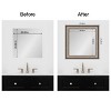 Amanti Art Mirror Makeover Bathroom Mirror Frame Border Kit  - Fully Assembled Peel and Stick Frame - Mirror NOT Included - Lyla Ornate Silver Trim - 4 of 4