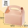 Juvale 24-Pack Treat Boxes - Candy Gable Boxes for Party Favors, Birthday, Wedding, Baby Shower (Rose Gold, 6.2x3.5x3.6 In) - 4 of 4