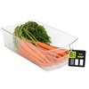 Smart Design Stackable Clear Refrigerator Storage Bin with Handle - 8 pack - 8 x 14 inch - 2 of 4