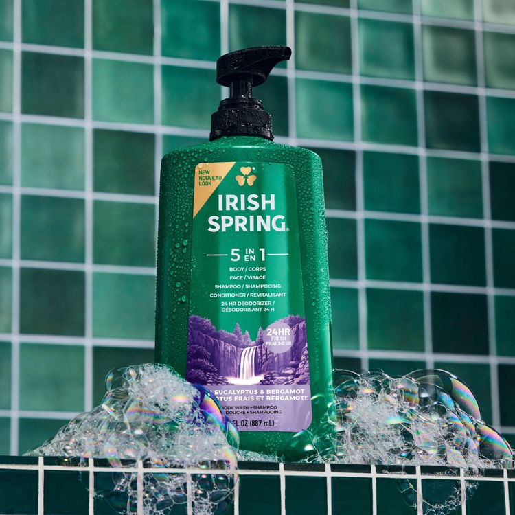 Irish Spring 5-in-1 Body Wash Pump for Men - Fresh Scent - 30 fl oz ...