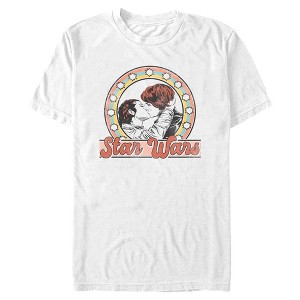 Men's Star Wars: The Empire Strikes Back Leia & Solo Retro Kiss T-Shirt - 1 of 4