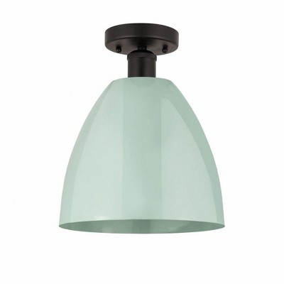 Plymouth Dome - 1 Light Semi-Flush Mount In Industrial Style-12.88 Inches Tall and 9 Inches Wide