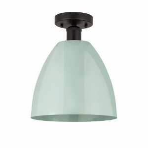 Plymouth Dome - 1 Light Semi-Flush Mount In Industrial Style-12.88 Inches Tall and 9 Inches Wide - 1 of 1