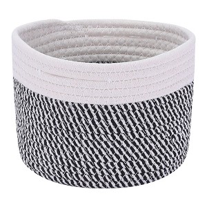 Unique Bargains Handcrafted Odorless Cotton Rope Breathable Portable Storage Basket 1 Pc - 1 of 4