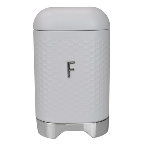 Michael Graves Design Soho Large 7 Cup Capacity Tin Flour Canister, White - image 1 of 3