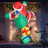 Joyfy 6 FT Tall Christmas Inflatable Outdoor Decorations, Climbing Santa with Gift Bags Hanging Inflatable with LEDs for Xmas Party Outdoor Yard Decor - 3 of 4