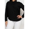 Slickblue Women's Button Down Collared Shirt, Relaxed Fit Linen Blend Top with Pocket, 4 Color Options, Size S-L - 4 of 4