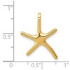 Black Bow Jewelry 14k Yellow Gold 15mm Polished Pencil Starfish Slide Pendant - 3 of 4