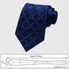 Anna-Kaci Men's Textured Diamond Pattern Silk Tie Wide Formal Necktie for Business, Weddings & Special Occasions - 2 of 2
