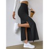 Womens Skirts High Waist Side Slit Bodycon Knit Pencil Skirt - 3 of 3