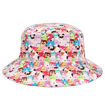 Squishmallows Characters Reversible AOP Youth Girl Pink Bucket Hat