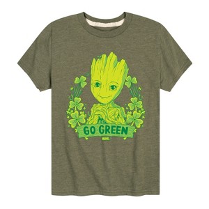 Boys' - Marvel - Groot Go Green St. Patricks Day Short Sleeve Graphic T-Shirt - 1 of 4