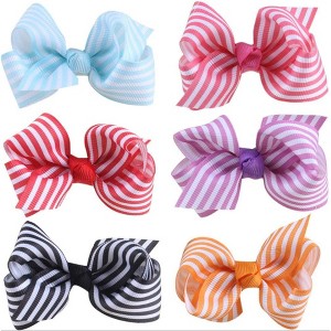 Kitcheniva Girls Hair Clips Set Stripes 6 Pcs - 1 of 4