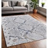 Gray Silver And Blue Geometric Area Rug - 2 of 4