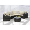 Mshliw 7-Piece Half-Moon Sectional Patio Furniture Set with Round Glass Coffee Table – Weather-Resistant Outdoor Sofa Set with Cushions-Beige - 4 of 4