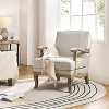 Quentin  Farmhouse Style Wooden Armchair with Comfortable Backrest and Cushion | ARTFUL LIVING DESIGN - 2 of 4