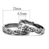 Slickblue Women’s Intertwined CZ Wedding Ring – Silver Stainless Steel Band with Round Center Stone, Sizes 5–10 - 2 of 4