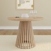 Plank+Beam 38" Lido Round Dining Table, Solid Wood Minimalist Kitchen Table for 4 - 2 of 4