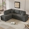 TiramisuBest 87.7" Convertible Sleeper, Modular Sectional Sofa with Storage, Sideboard Buffet Style Design for Living Room - 2 of 4