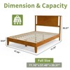 Karl Home Twin Size Deluxe Bed Frame with Headboard with Solid Wood, No Box Spring Needed,  Easy Assembly, White - 2 of 4