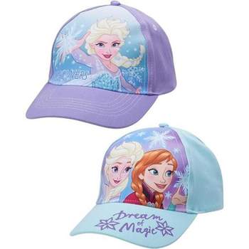 Disney Frozen 2 Pack Girl's Baseball Hat, Elsa and Anna Cap Ages 2T-7