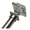 Linen Avenue Glass Square Single and Double Window Curtain Rod Set - 4 of 4
