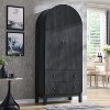 SinCiDo Arched Cabinet, 71 "High Pantry Cabinet, with Adjustable Shelves and 2 Large Drawers, Cabinet, for Living Room, Bathroom, Kitchen - 2 of 4