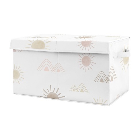 Sweet Jojo Designs Boho Rainbow Rust and White Foldable Fabric Storage Bins