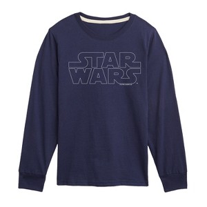 Boys' - Star Wars - Logo Outline Long Sleeve Graphic T-Shirt - 1 of 3