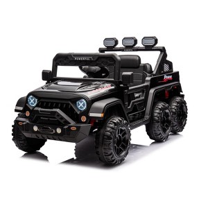 Coucheta 24V Kids Power Wheels Truck, 6-Wheel All-Terrain Ride-On Car with Parent Remote Control, 3 Speeds, Bluetooth Music - 1 of 1