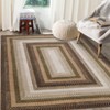 Indoor Modern Machine Washable Geometric Bordered Area Rugs - Soft Non Slip Floor Carpet for Home Office - 3 of 4