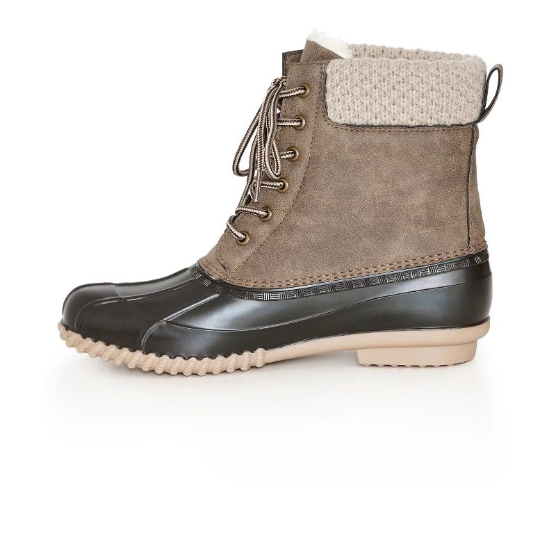 Women's WIDE FIT Lexi Sweater Trim Weather Boot - brown| CLOUDWALKERS, 3 of 4