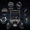 24V Kids Ride On UTV, 2 Seater 4WD Electric Truck with Sun Shade, Remote Control, Led Lights, 4 Shock Absorbers,3 Speeds,Horn for Gift - 3 of 4