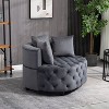 CAVINAS 40.6" Wide Modern Barrel Accent Chair for Living Room, Upholstered Leisure Sofa Chair - 2 of 4