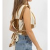 Women's Checkmate Satin Blouse - INA - 3 of 4