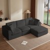 KWPZQEB 110" Modular Sectional Sofa Couches, L-Shape Couch 3 Seat Modular Sofa with Pillows & Ottoman, Comfy Sectional Sofa for Living Room - 3 of 4