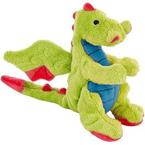goDog Bubble Plush Dragons Squeaky Dog Toy, Chew Guard Technology - Green, Small - 1 of 1