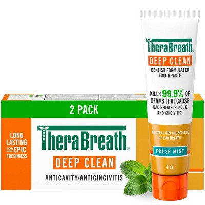 TheraBreath Deep Clean Toothpastes - 4oz/2pk