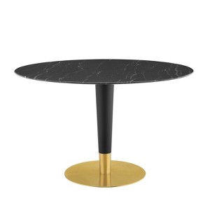 Zinque Round Artificial Marble Dining Table - Modway - 1 of 4