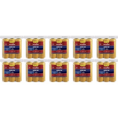 Wooster Genuine 9" Super/Fab 1/2" Nap 10 Sets Of 3-Pack Roller Cover # R740-9-10PK