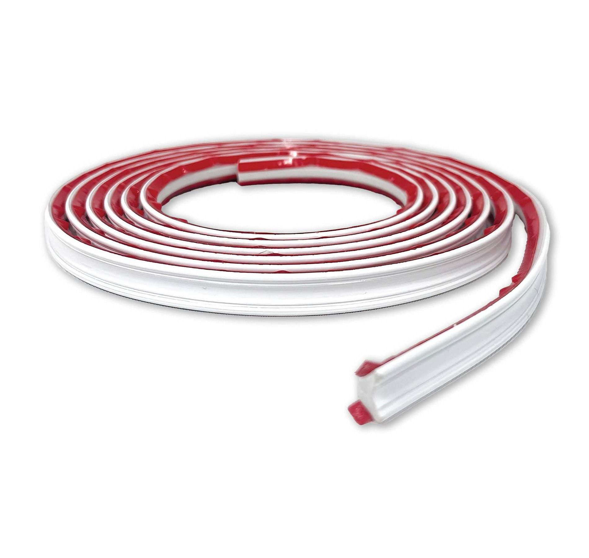 FloorPops White Flexible Trim Peel and Stick Moulding