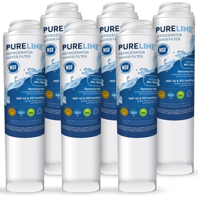 PureLine GE GSWF Refrigerator Water Filter Replacement, Also Compatible with Kenmore 46-9914, 9914, 469914, GSWFDS, AP3418061 (6 Pack)