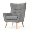 Modern Accent Chair Tufted Wooden Upholstered Club Chair for Bedroom and living room-Christopher Knight Home - 2 of 4