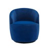 Teddy Fabric Accent Chair, Armrest Accent Single Lazy Chair, Comfy Leisure Chairs With Black Powder Coating Metal Ring - 4 of 4