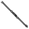 Black Bow Jewelry Men's 11mm Black Plated Stainless Steel I.D. Bracelet, 8.25 Inch - 2 of 4