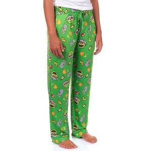 Sesame Street Pajama Pants Adult Oscar The Grouch Garbage Lounge Bottoms - 1 of 4