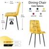 CENGHU Mid-Century Dining Chairs Set of 4, Velvet Accent Chairs for Kitchen, Living Room - 3 of 4
